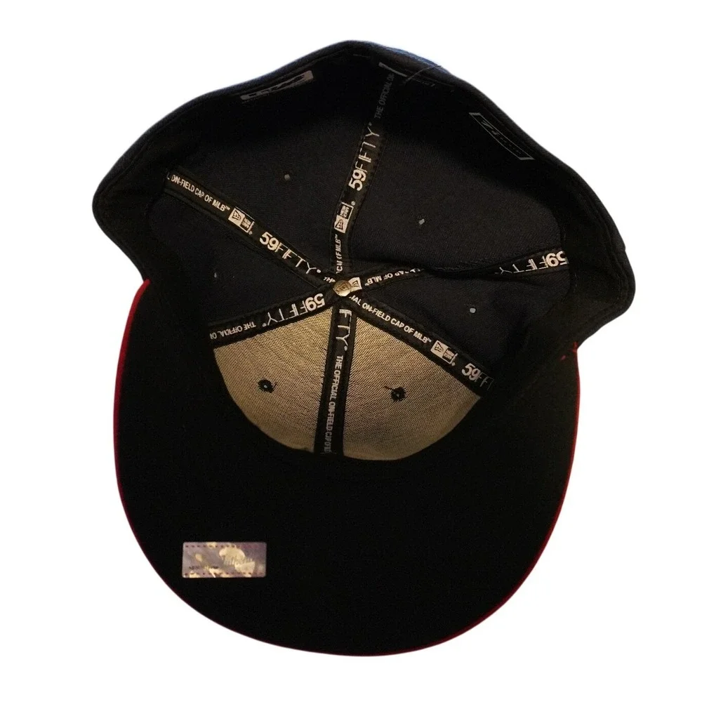 New Era 59FIFTY Hat Mens 7 7/8 Navy Red Minnesota Twins MLB Fitted Cool Base Cap